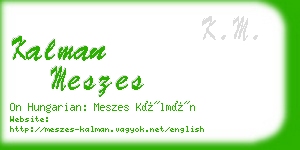 kalman meszes business card